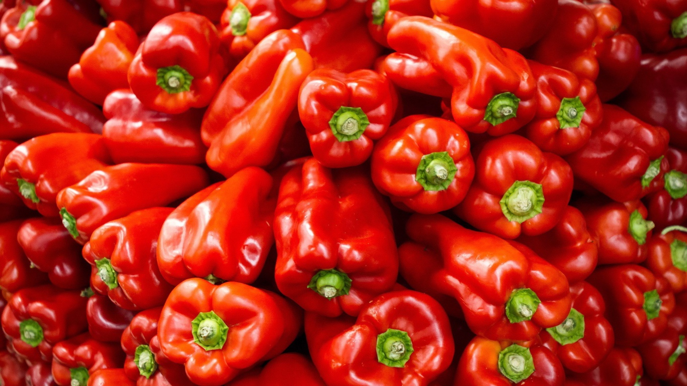 Красный сладкий перец крупным планом 