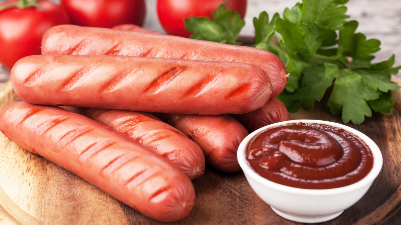 Сосиски барбекю с соусом 