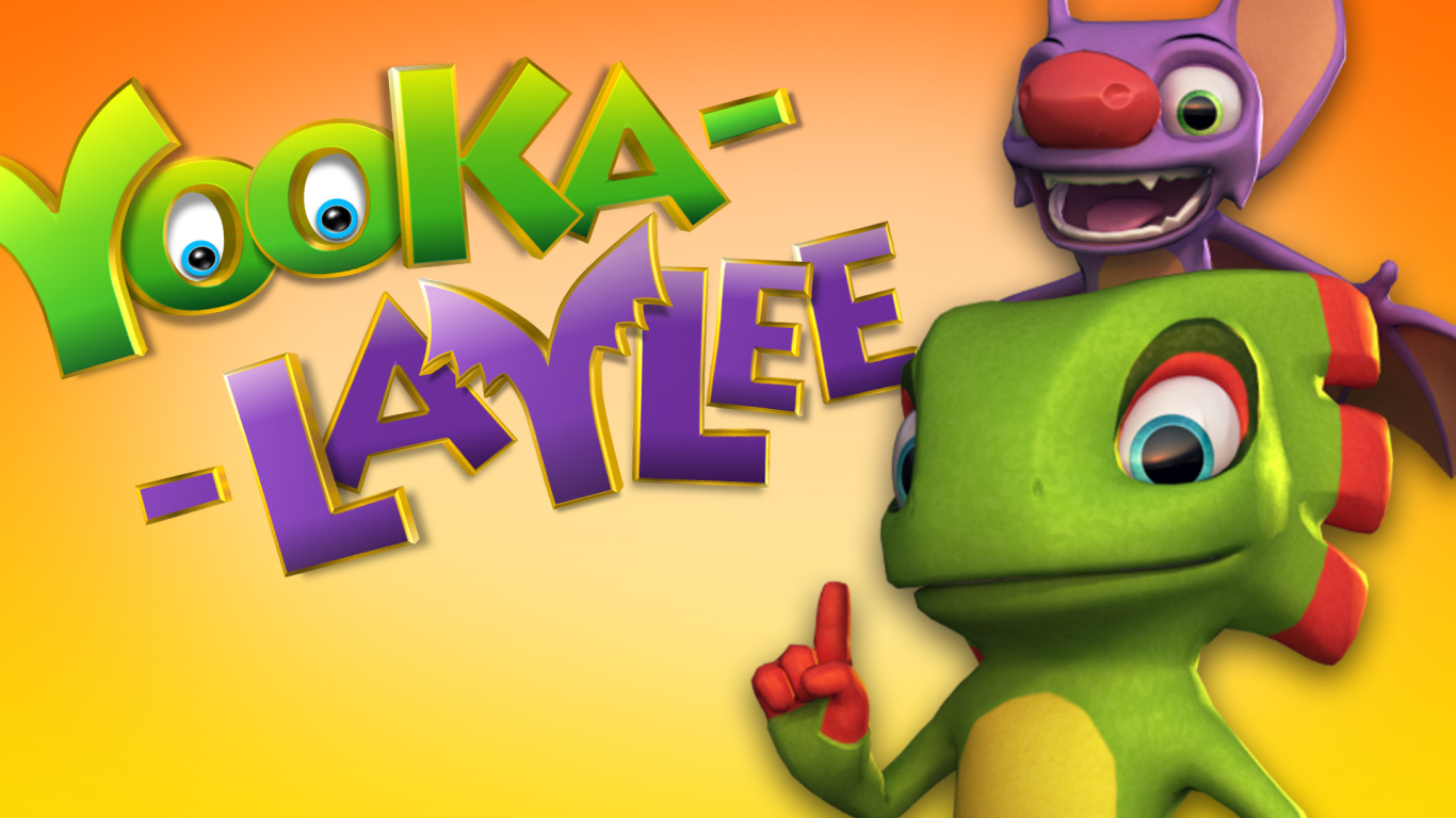 Хамелеон и летучая мышь главные персонажи игры Yooka-Laylee 2017 