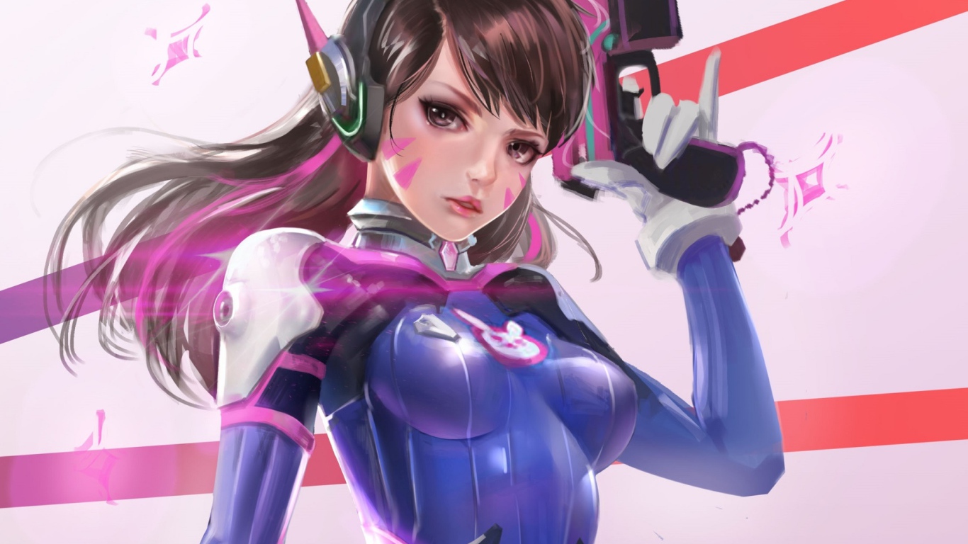 D.Va боец персонаж игры Overwatch 