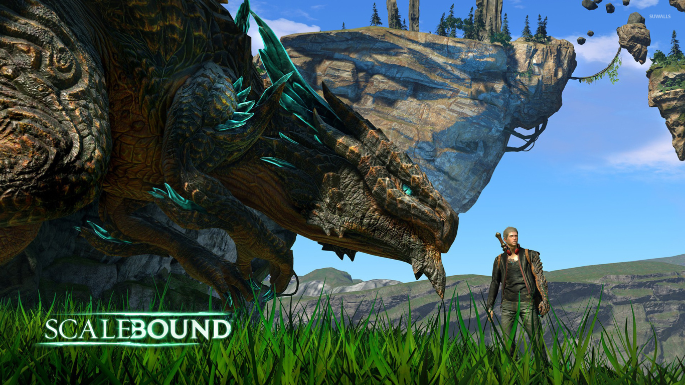Дрю и дракон Тубан персонажи игры Scalebound 2017 