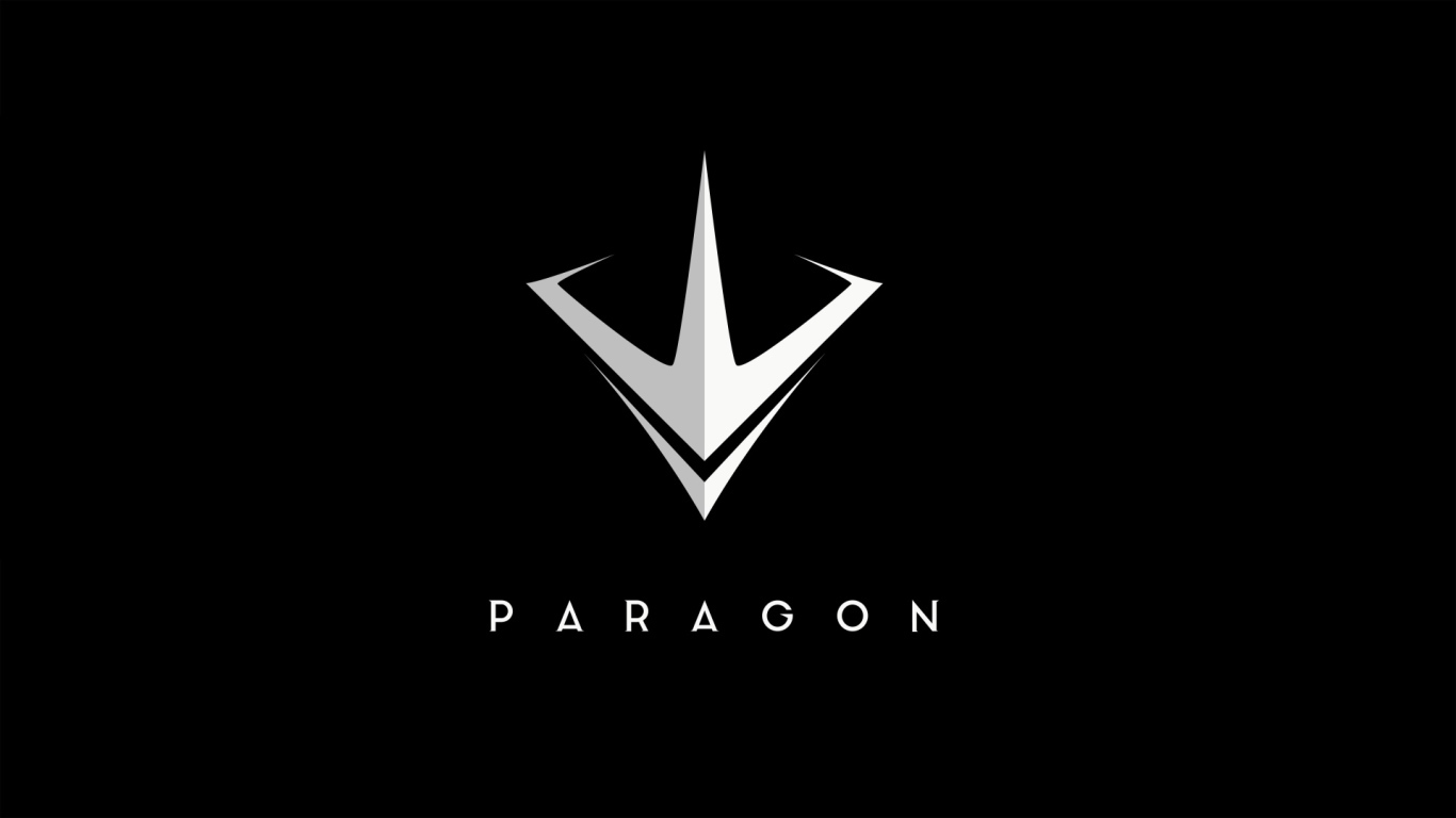 Логотип игры Paragon на черном фоне 