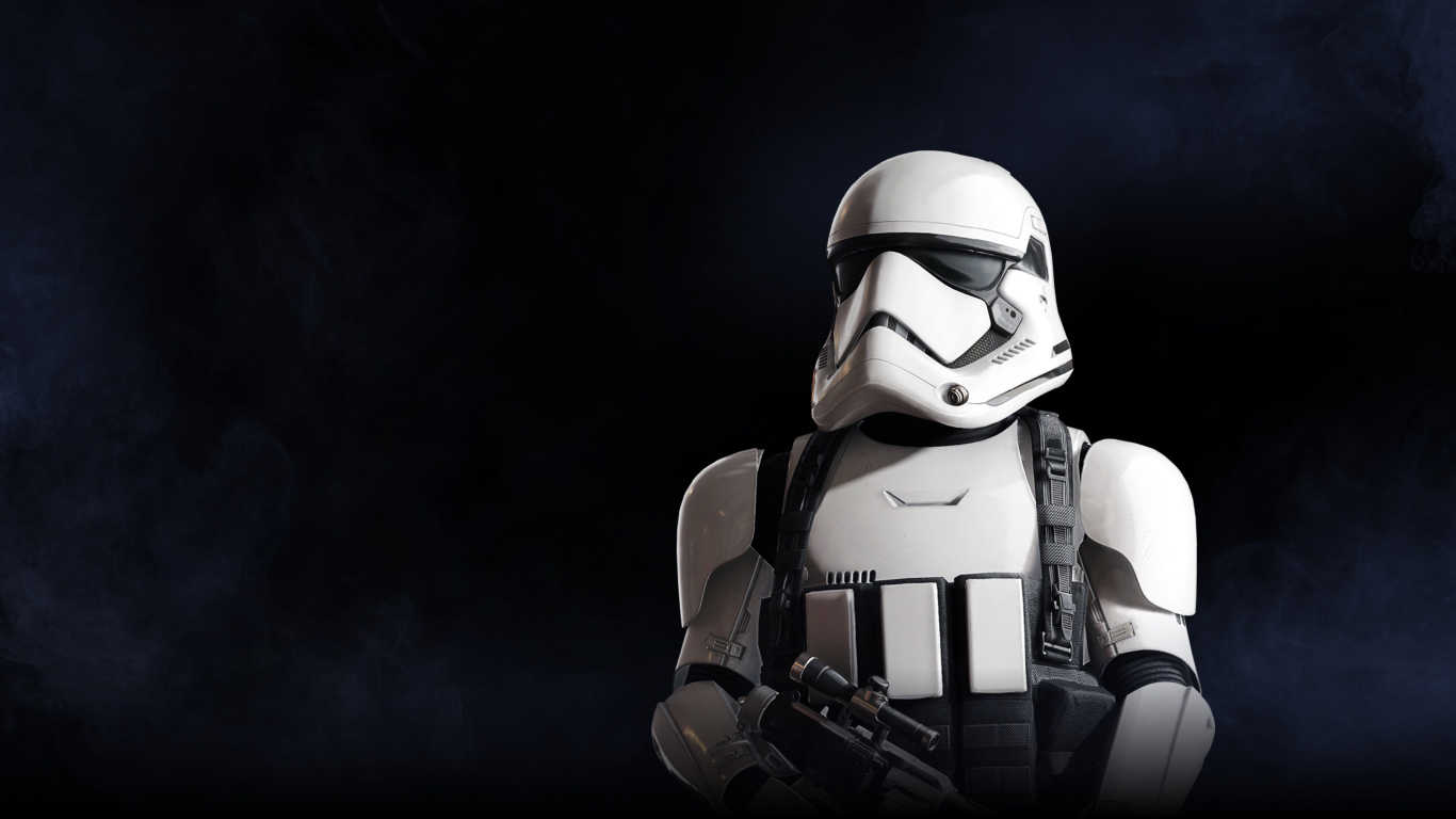 Штурмовик персонаж новой компьютерной игры Star Wars. Battlefront II, 2017