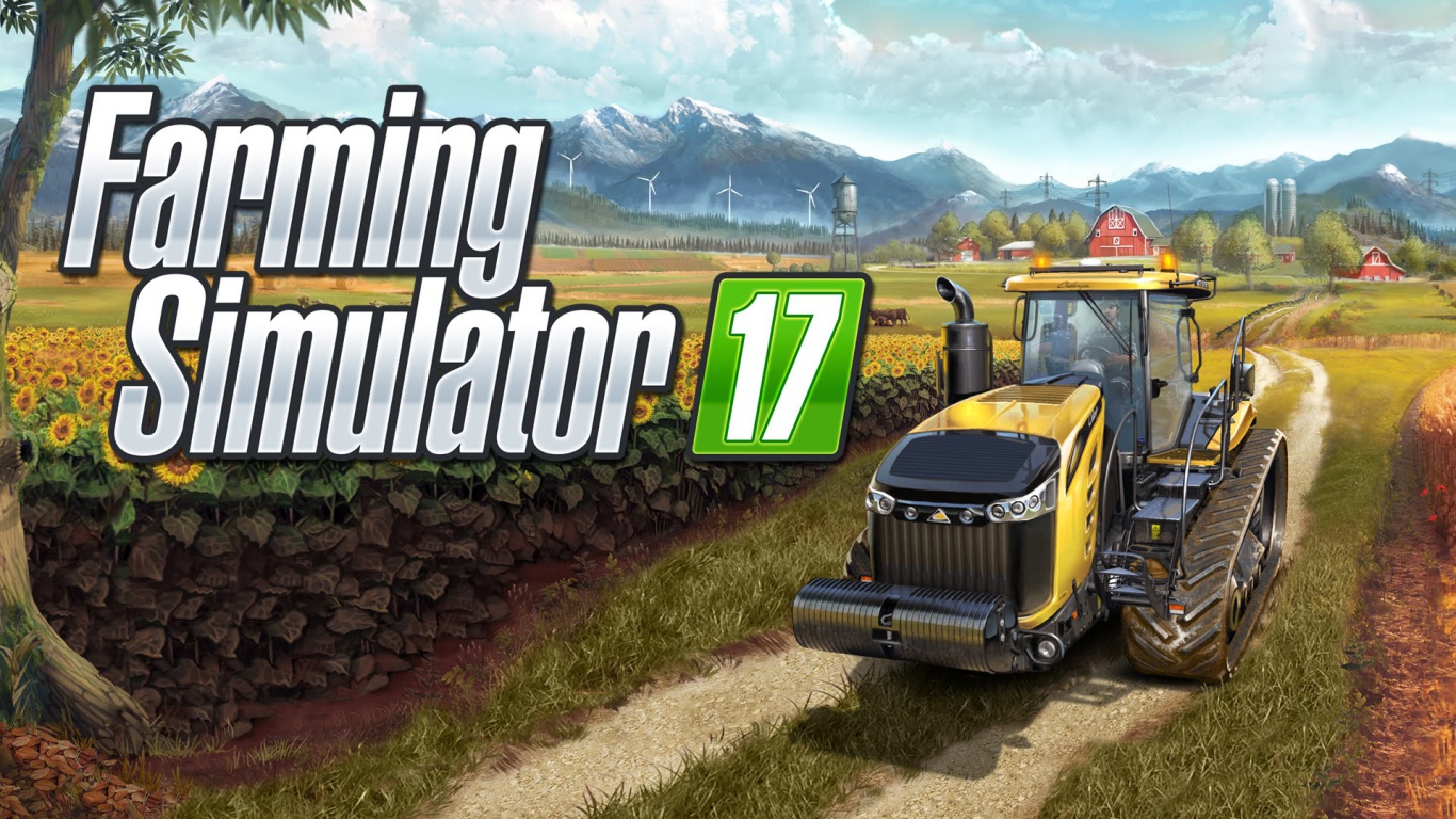Желтый трактор игра Farming Simulator 2017 