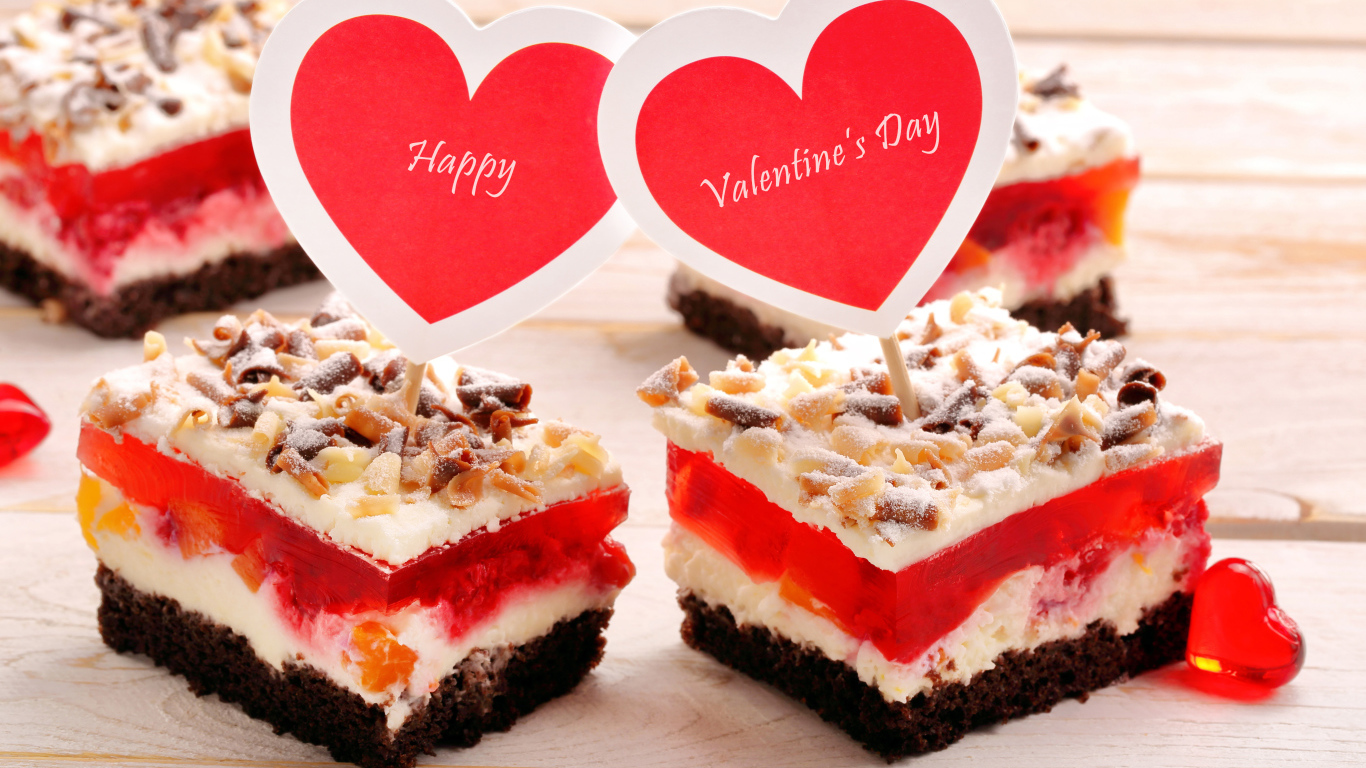 Пирожные с желе на День Святого Валентина