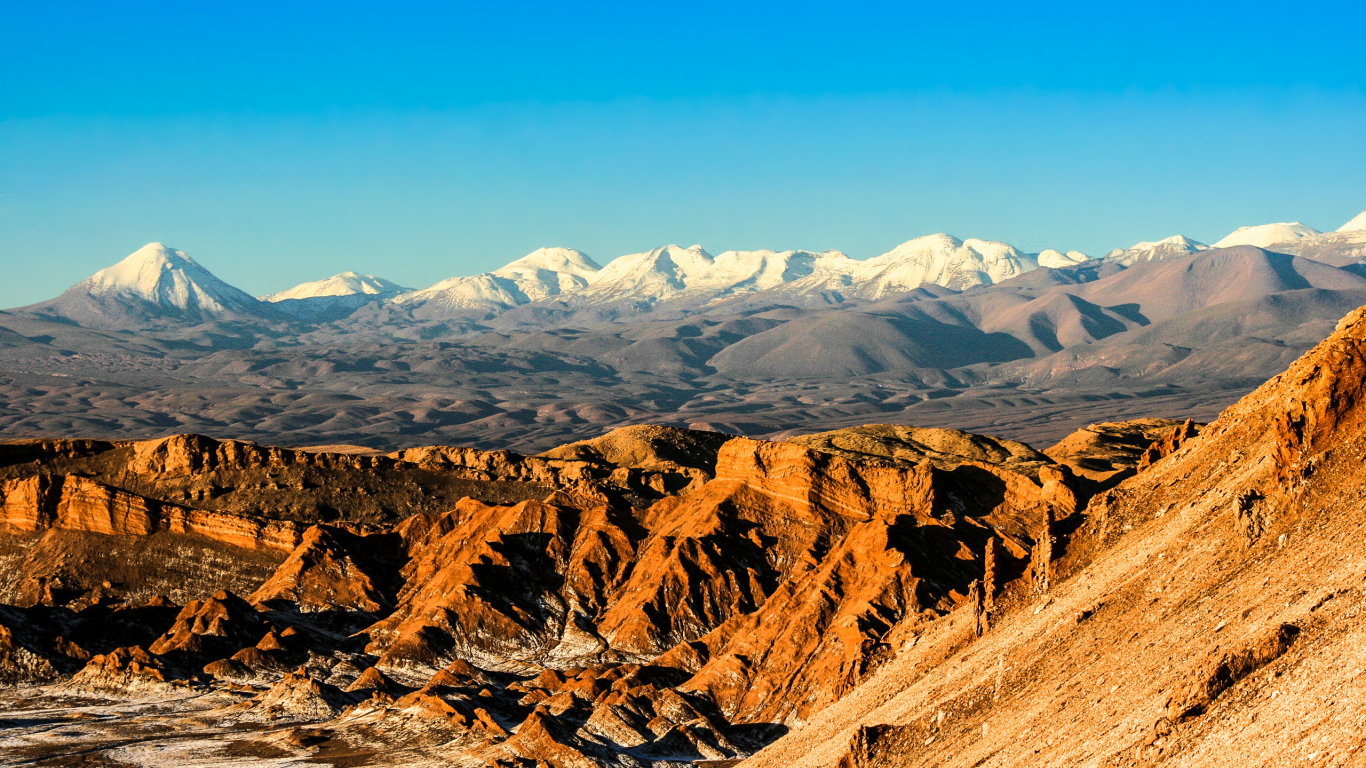 Горы в пустыне Атакама, Чили 