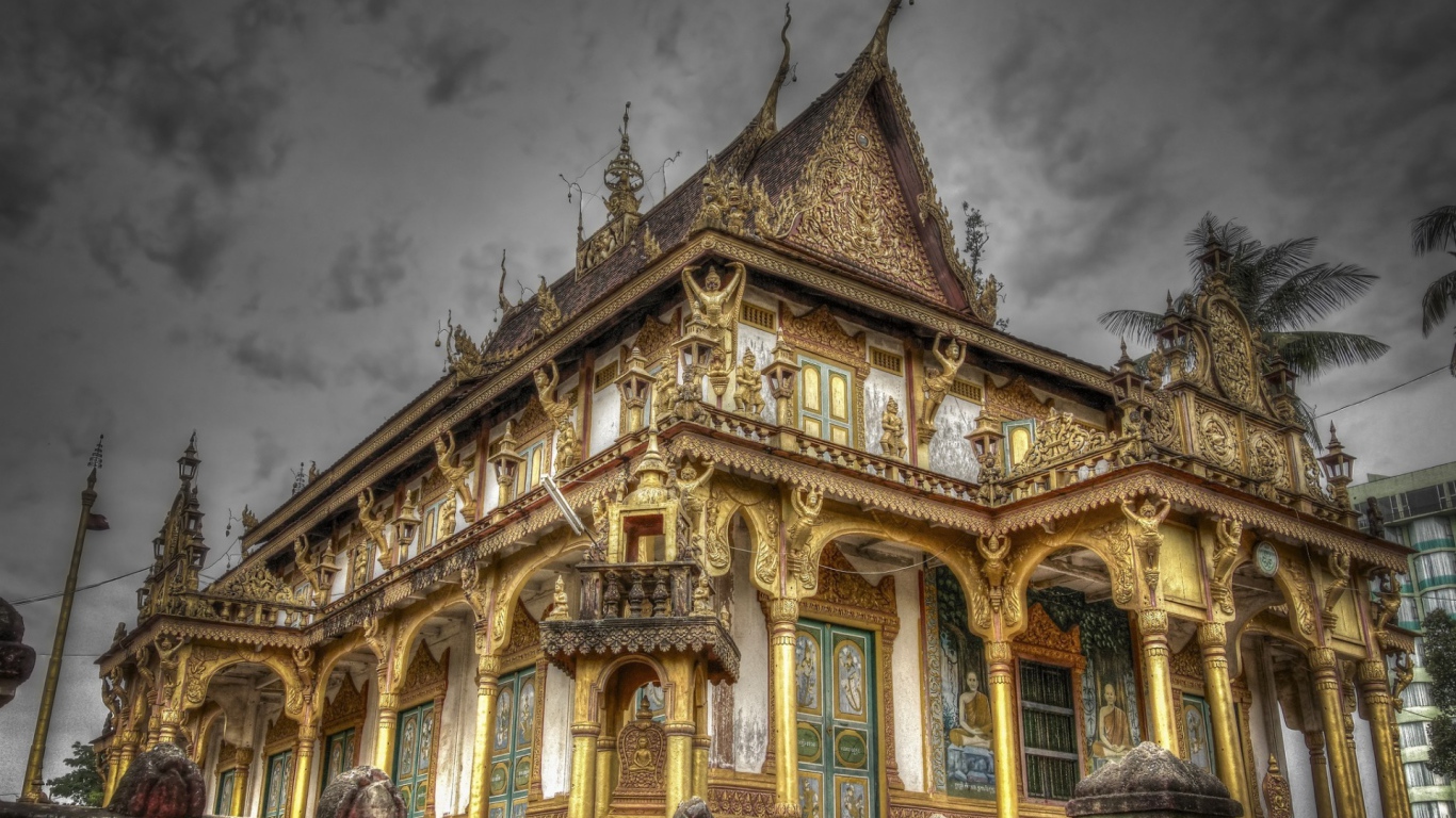 Храм в городе Пномпень, Камбоджа 