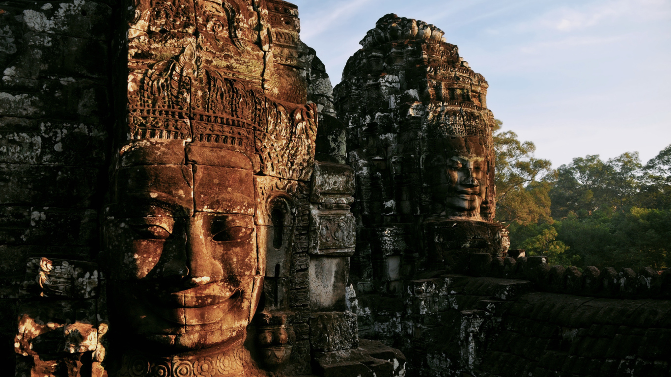 Развалины старого храма, Камбоджа 