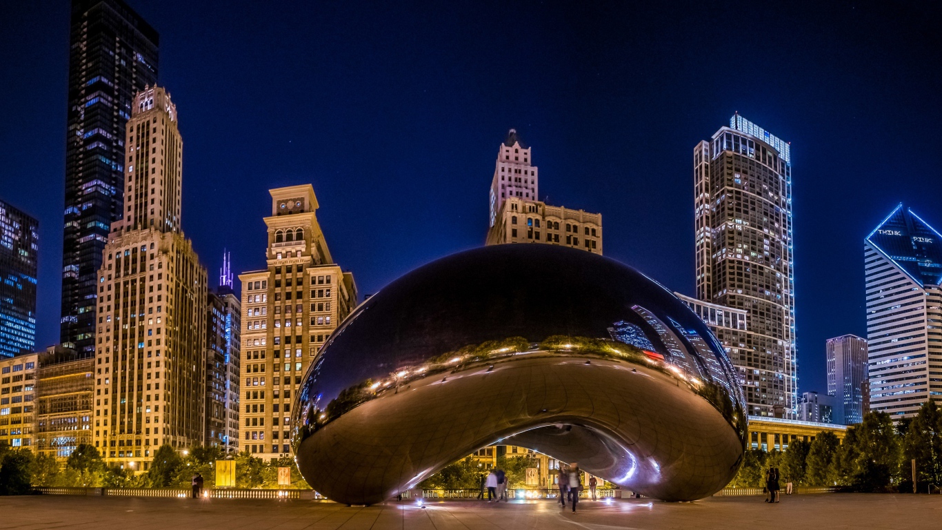 Миллениум парк, Spaceship Earth, Чикаго. США 