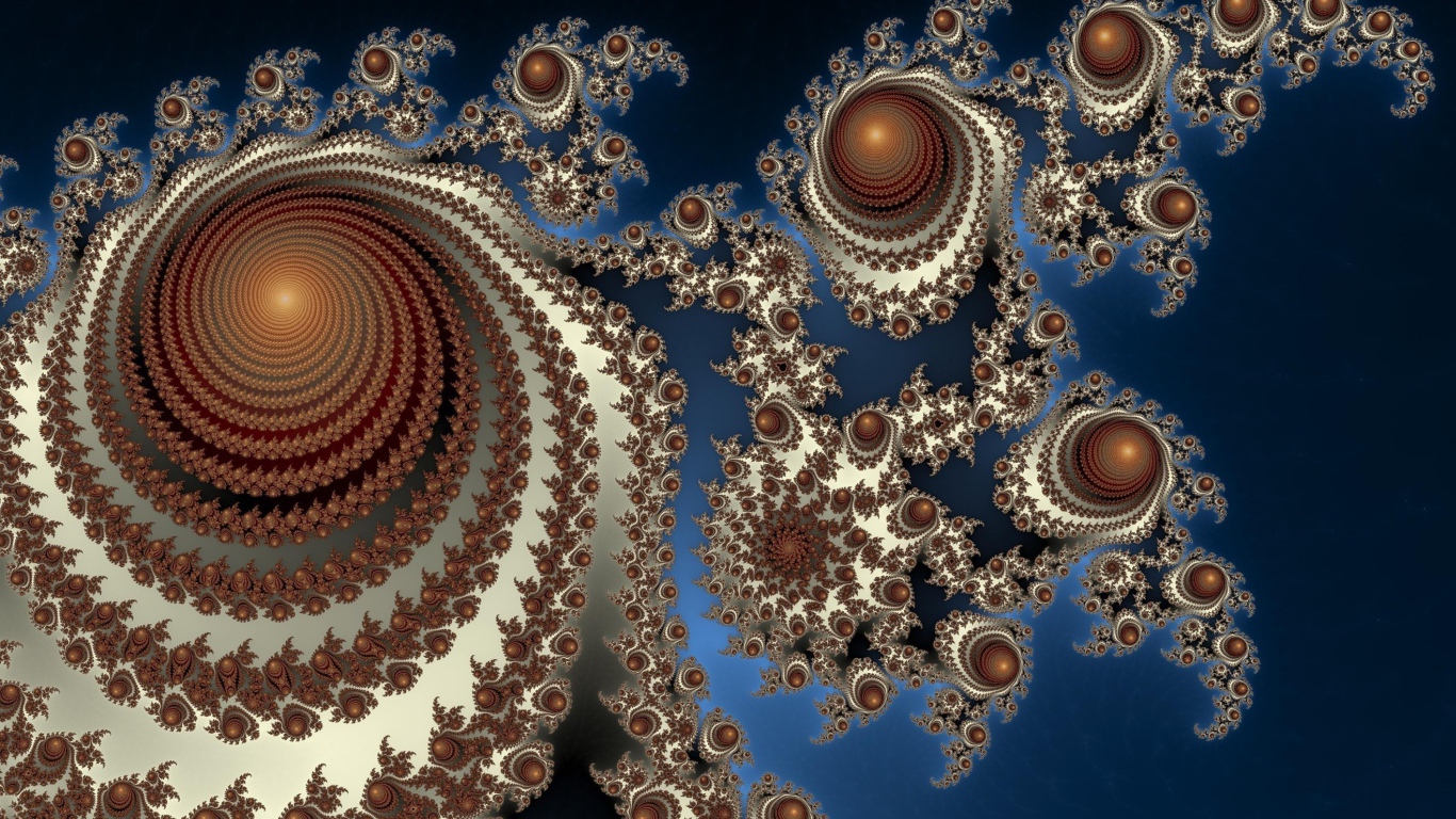 Абстрактные спирали на синем фоне