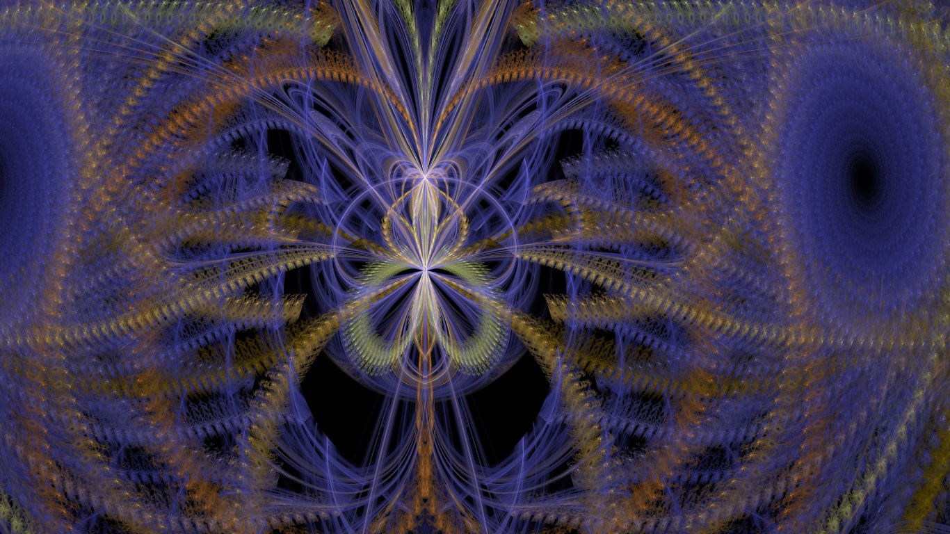 Красивый необычный узорный фрактальный рисунок 