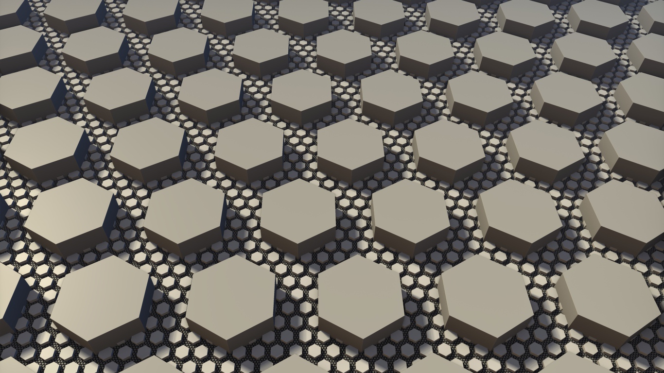 Серые шестиугольники 3д графика