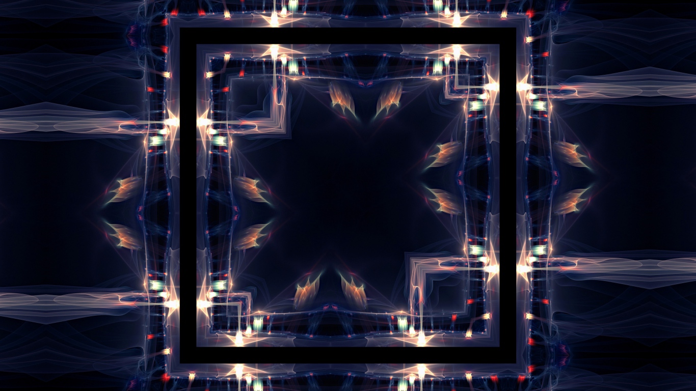 Квадрат с яркими волнами, 3д графика