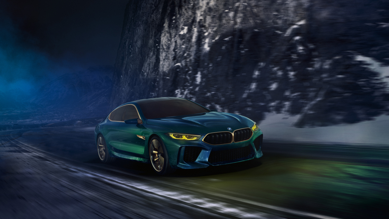 Зеленый автомобиль Bmw Concept M8 