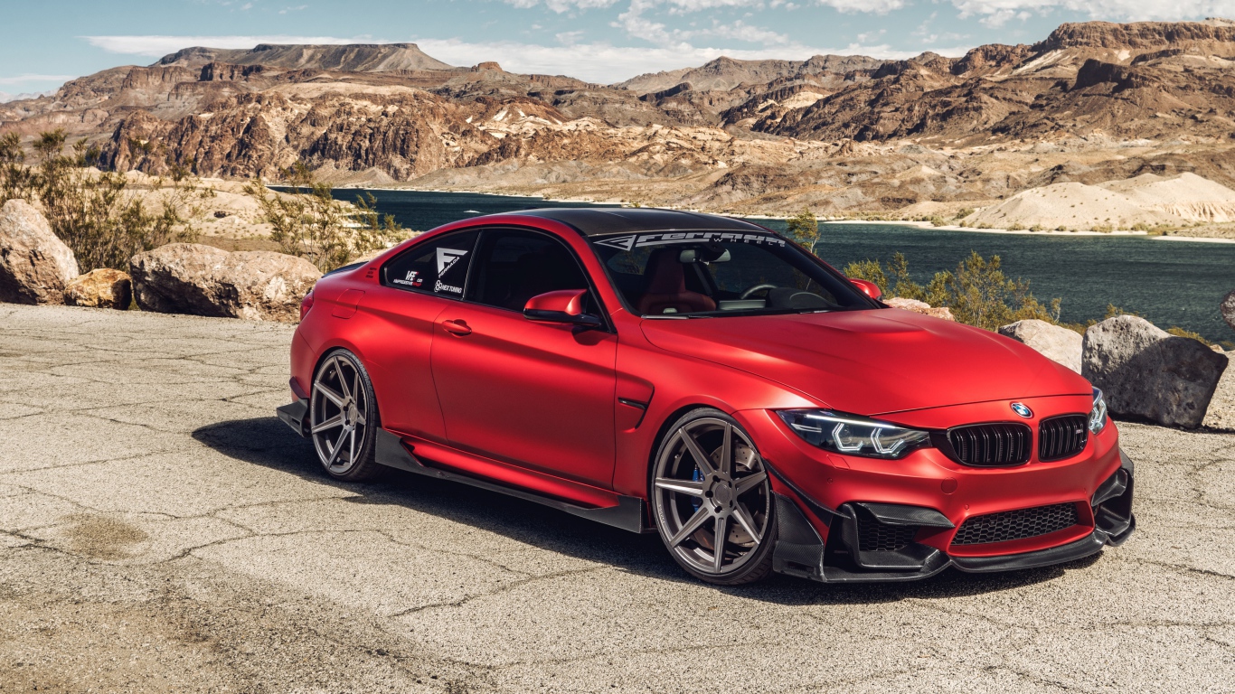 Красный спортивный автомобиль Ferrada Red Matte BMW M4