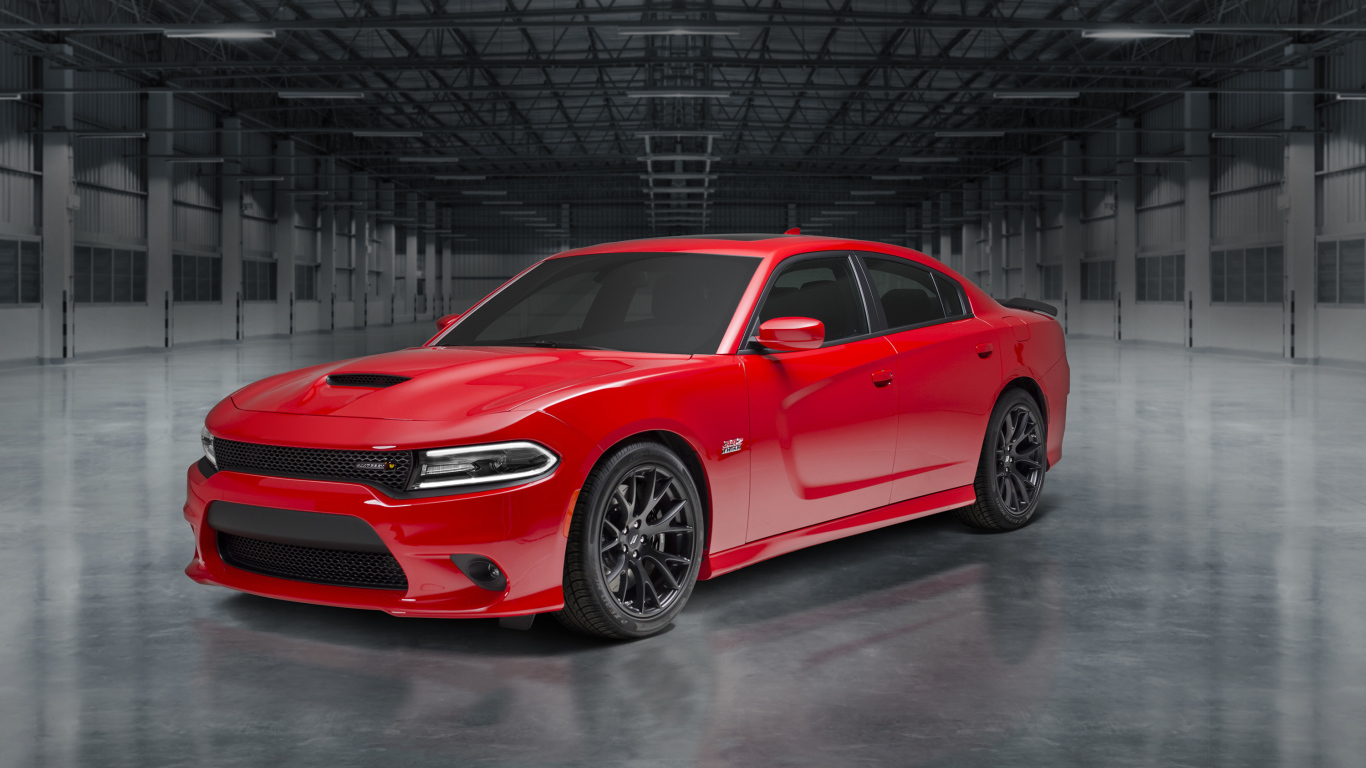Красный быстрый автомобиль Dodge Charger, 2019