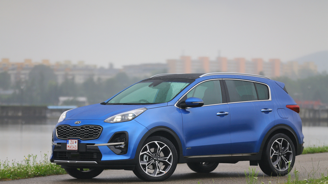 Синий внедорожник KIA Sportage GT Line S 2018 