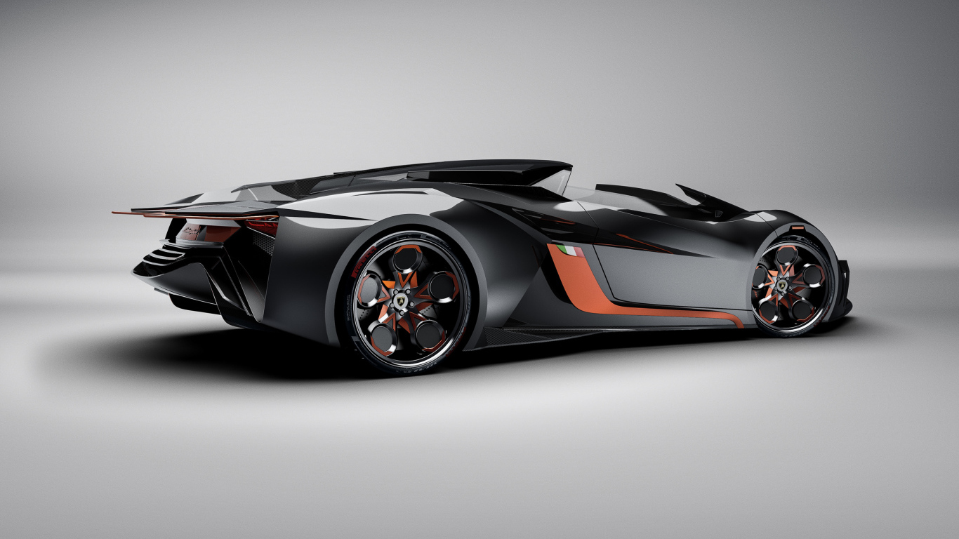 Дорогой спортивный Lamborghini Diamante Concept,  2019 года вид сбоку