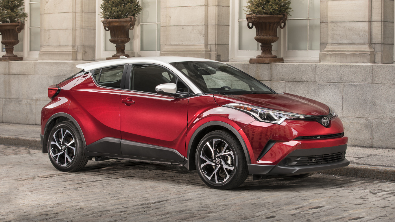 Красный стильный кроссовер Toyota C-HR
