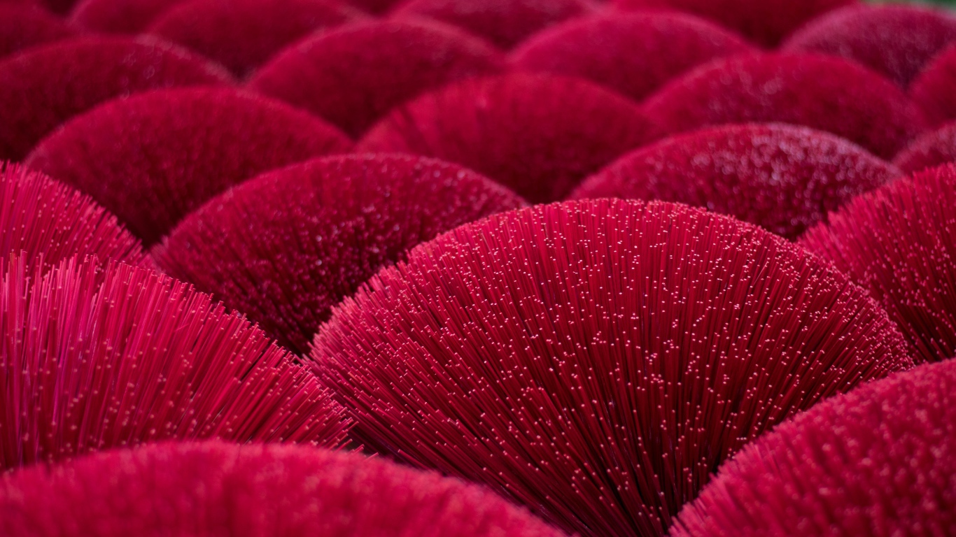 Красные оптоволоконные светильники, декор