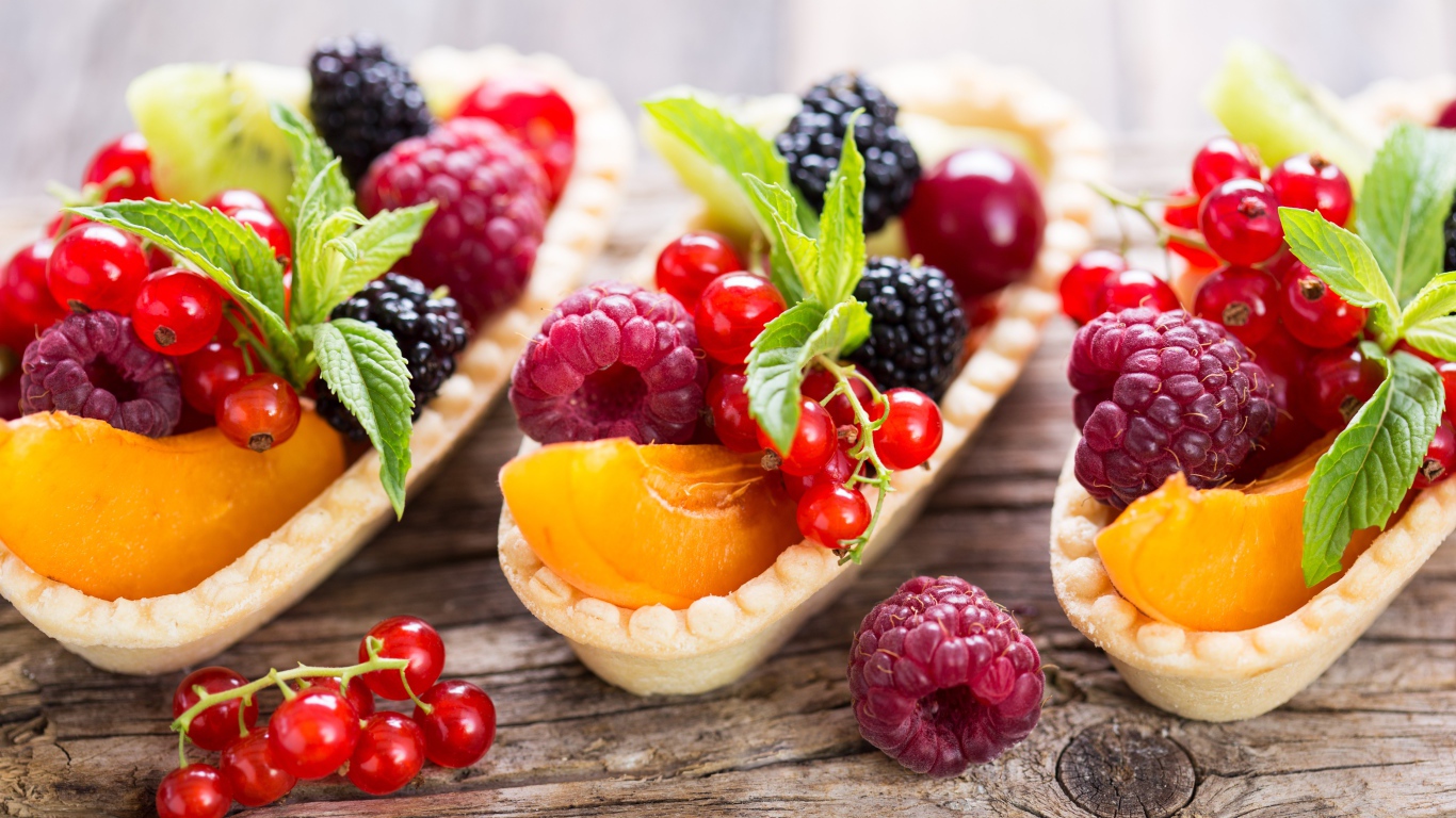 Вафельные корзиночки со свежими ягодами