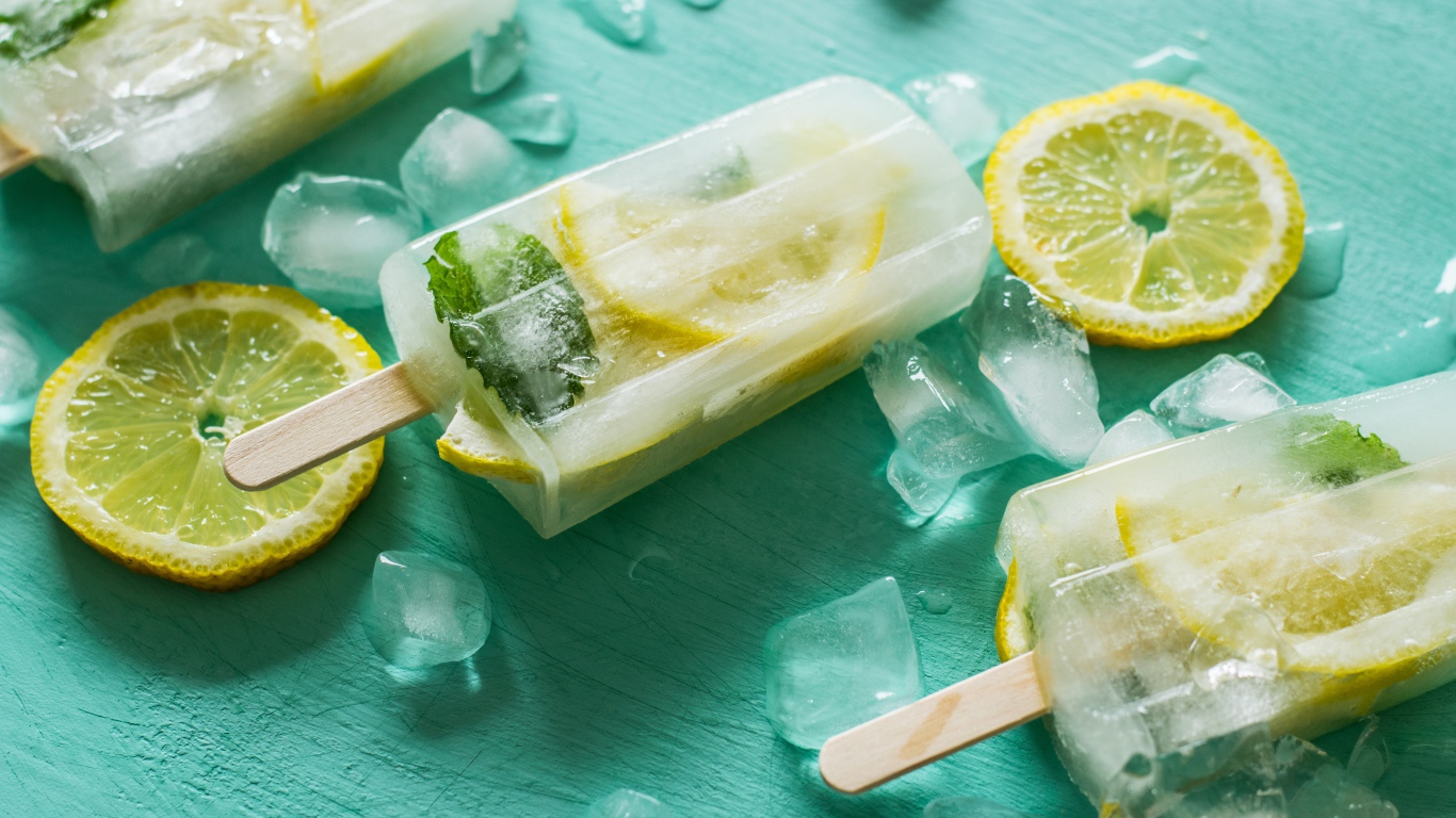 Мороженое фруктовый лед с лимоном 