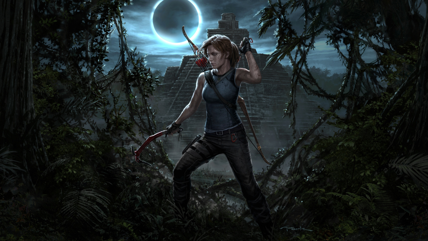 Лара Крофт персонаж компьютерной игры Shadow Of The Tomb Raider, 2018