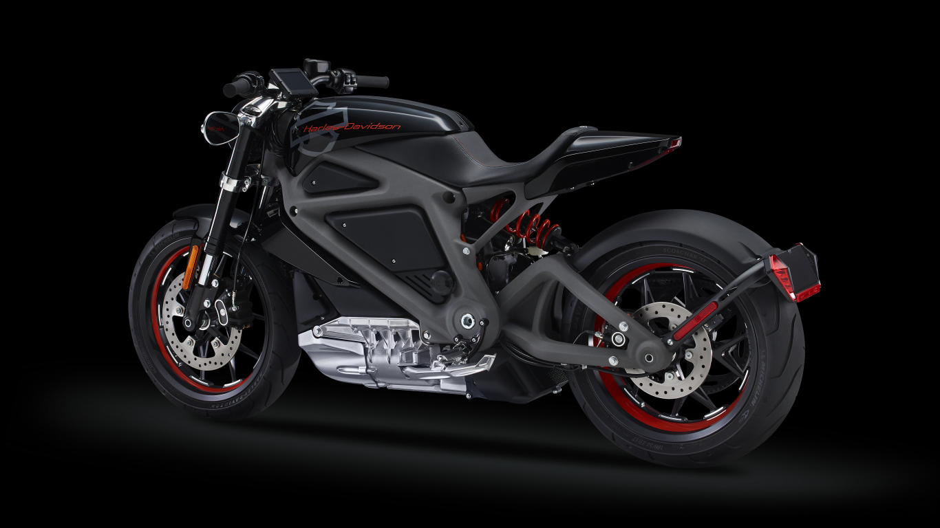Electric bike Harley-Davidson LiveWire, 2018 on a black background
