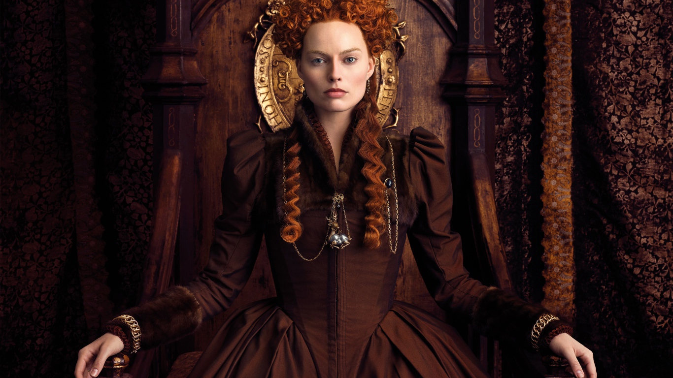 Актриса Марго Робби в фильме Две королевы, 2018