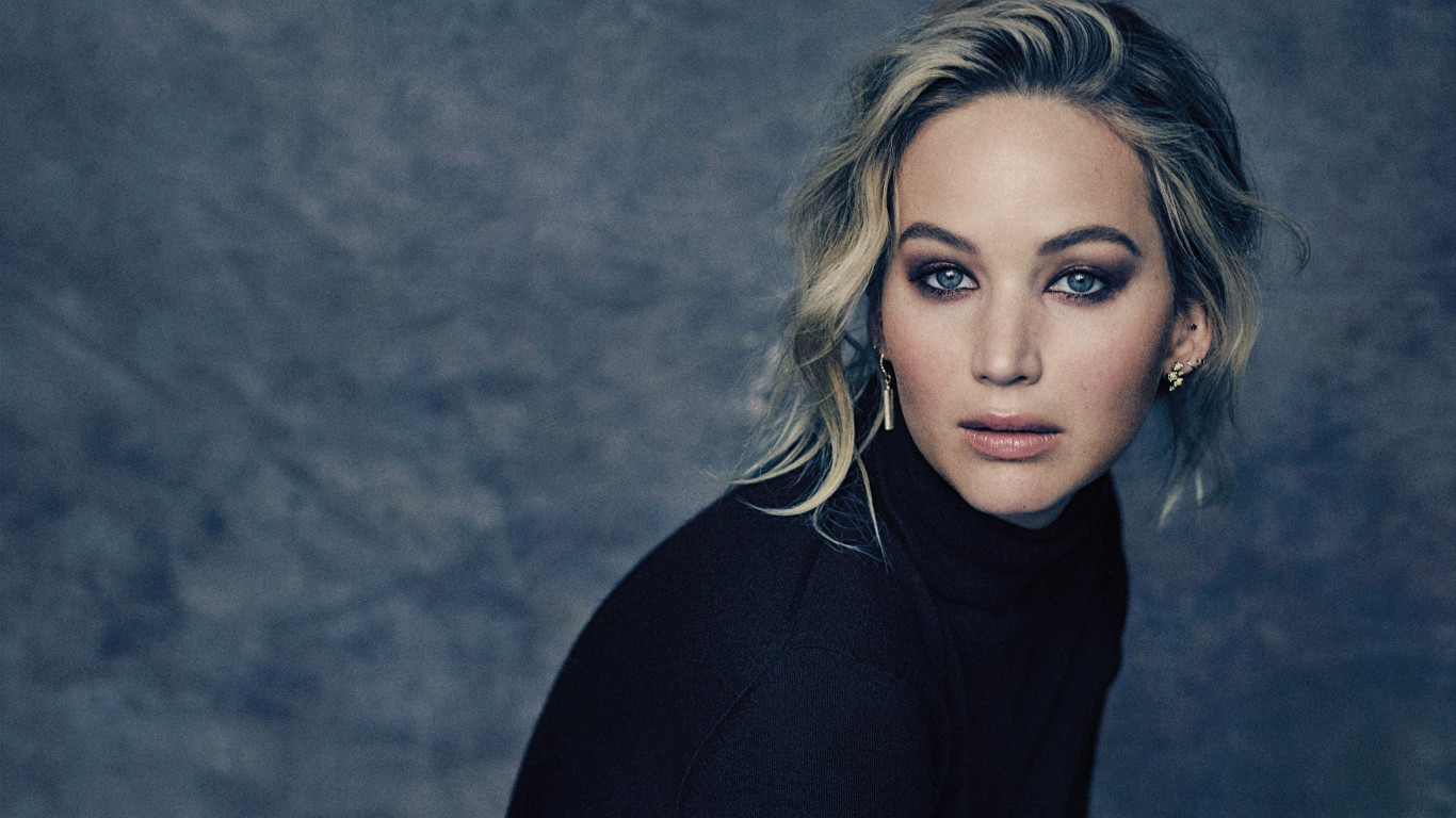 Голубоглазая популярная актриса Дженнифер Лоуренс