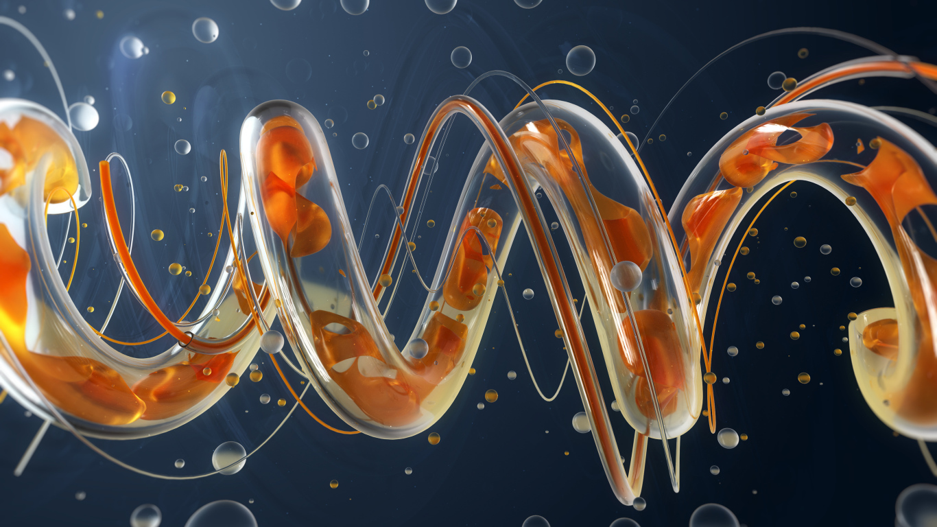 Абстрактная спираль на синем фоне 