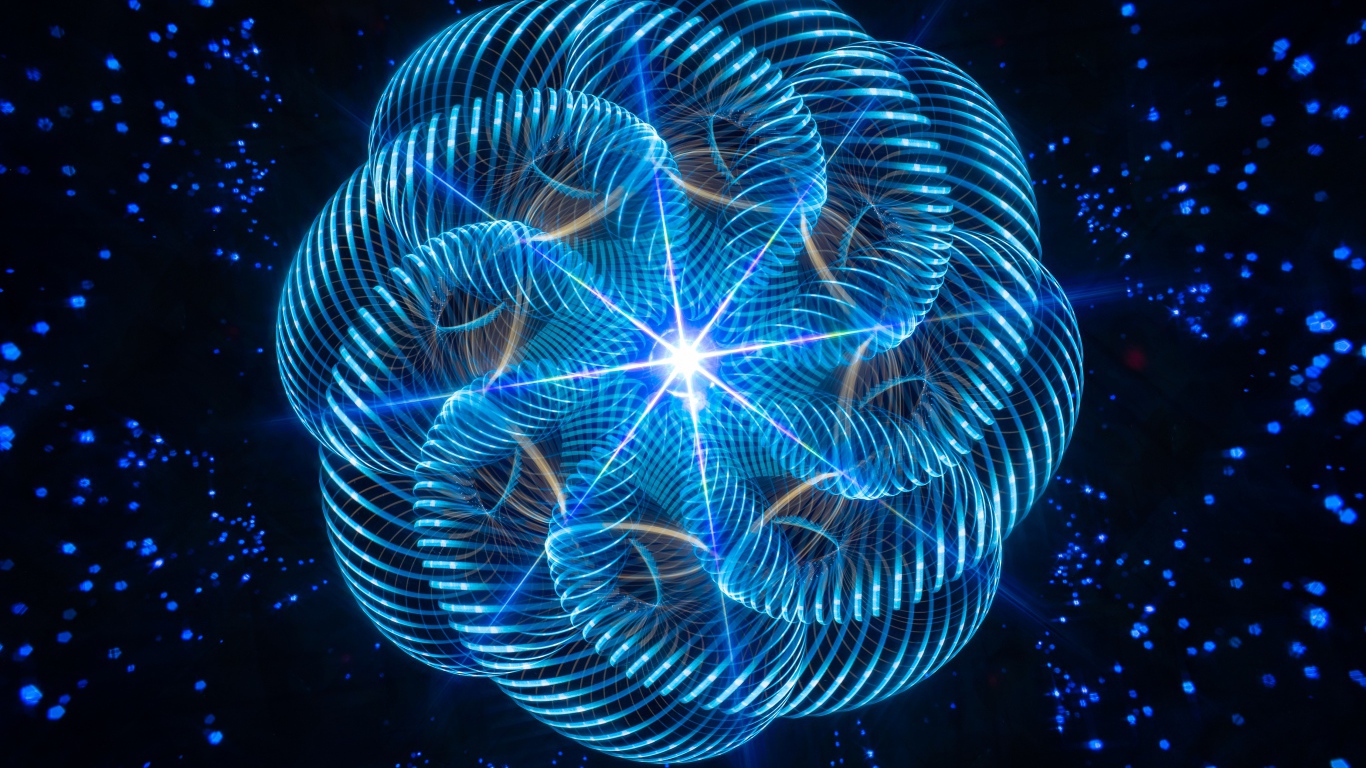 Красивый спиральный рисунок с яркой звездой в середине