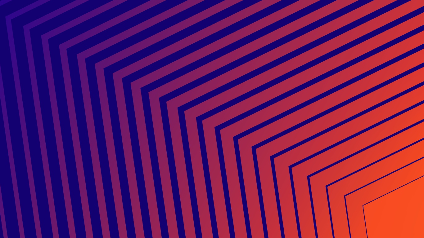 Разные голубые и оранжевые линии 3д графика