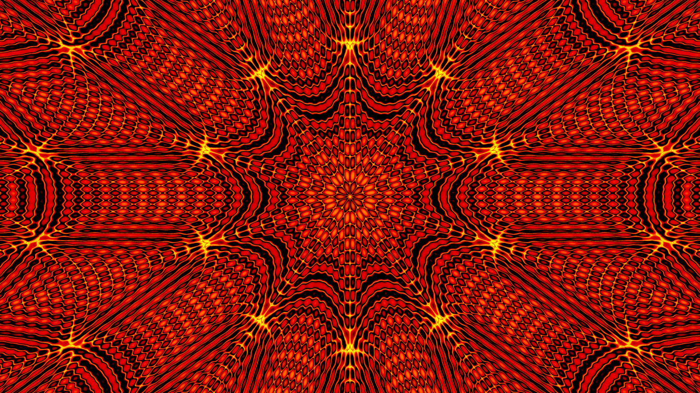 Красивый яркий оранжевый абстрактный рисунок калейдоскоп