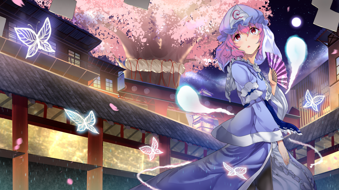 Девушка персонаж Юкари Якумо аниме Тохо