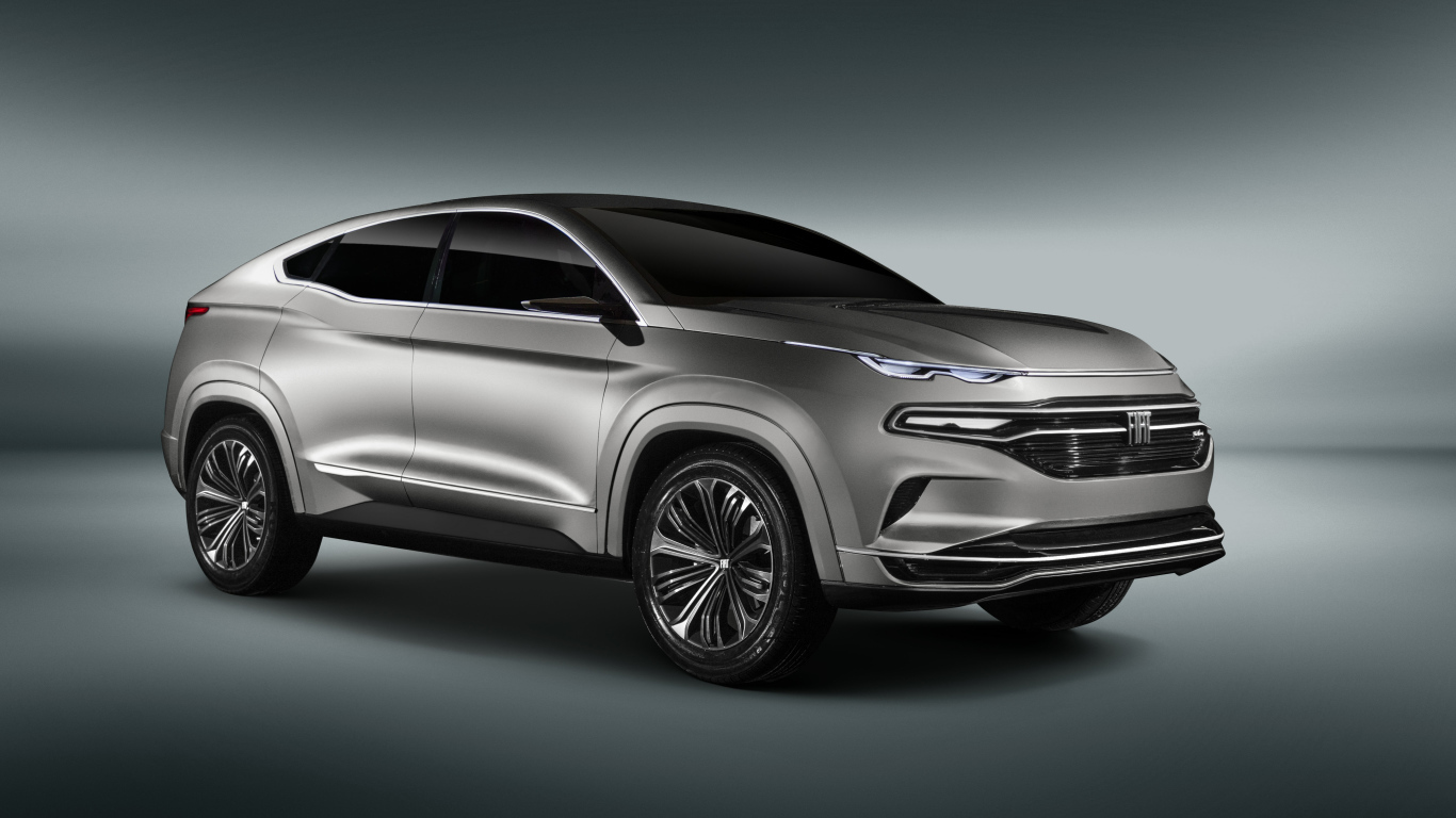 Внедорожник Fiat Fastback, 2018 года на сером фоне