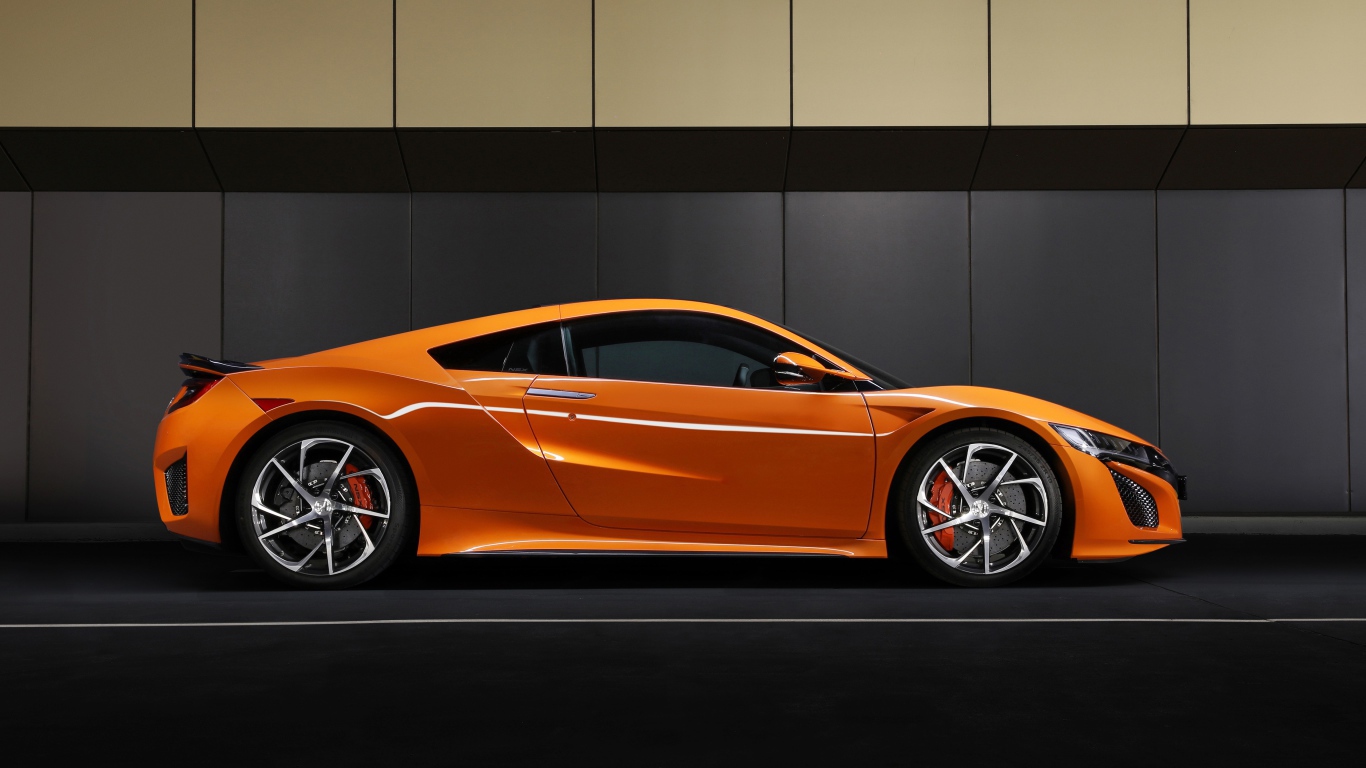 Стильный новый автомобиль Honda NSX 2019 года вид сбоку