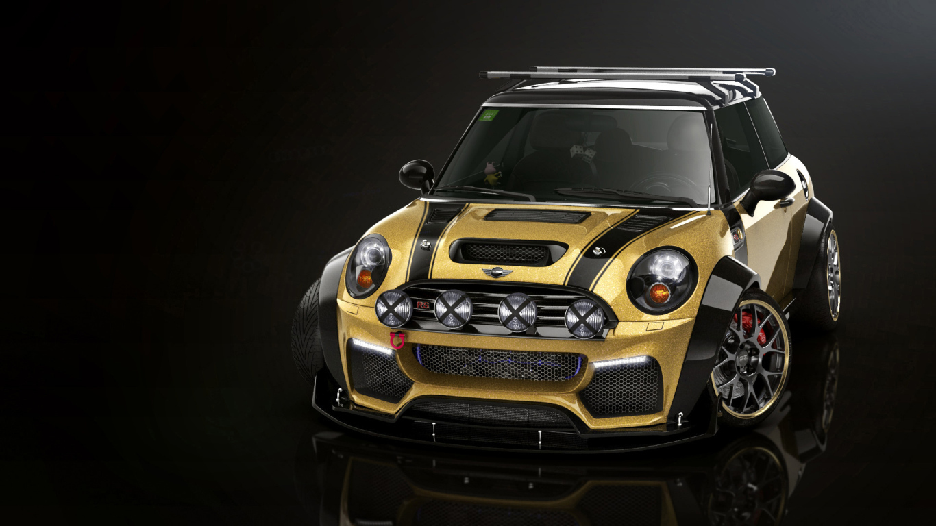 Стильный MINI CGI на сером фоне