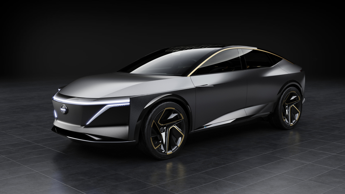 Серебристый автомобиль Nissan IMs Concept 2019 года
