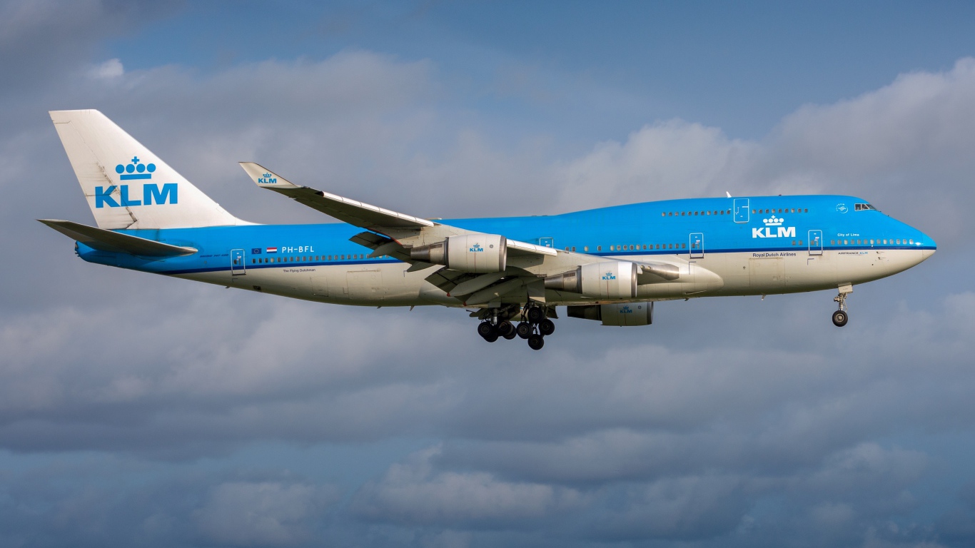 Пассажирский Boeing 747-400 авиакомпании KLM Royal Dutch Airlines