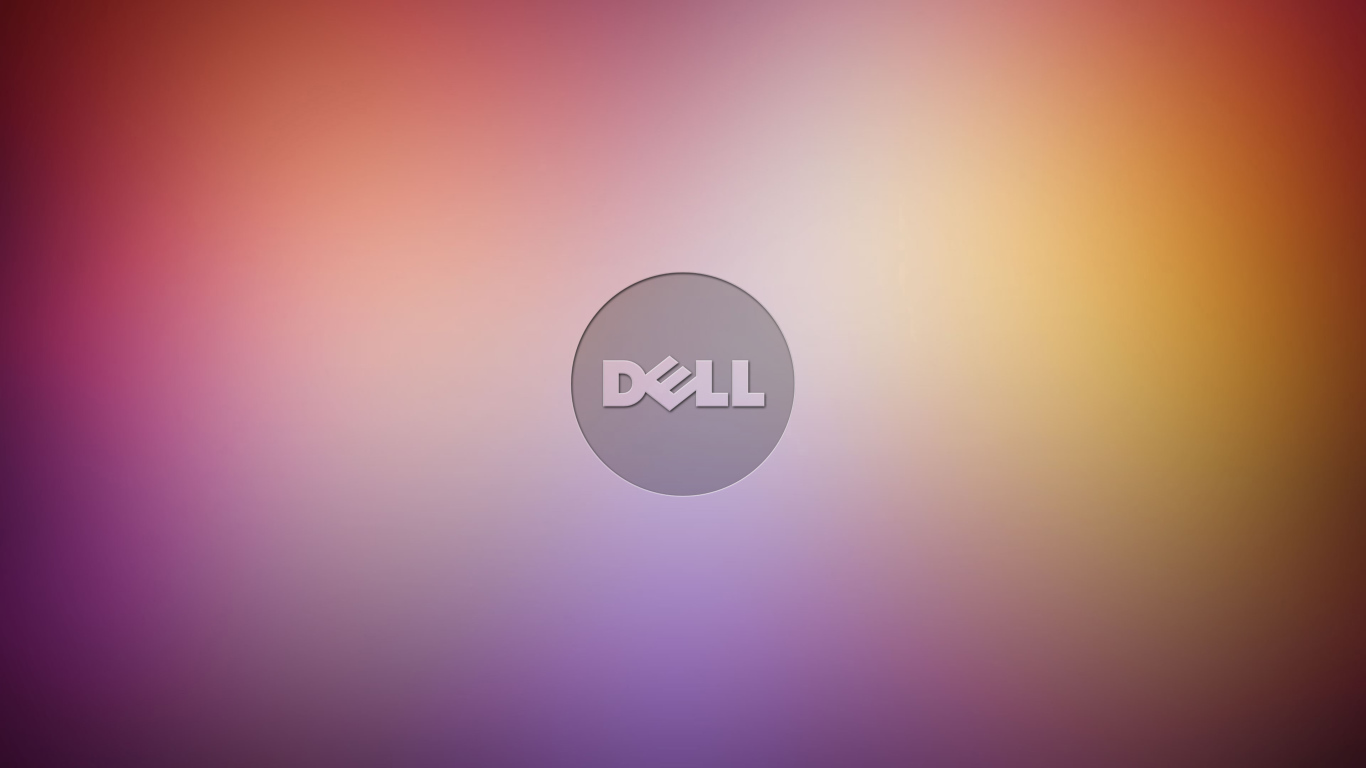 Dell Icon On A Purple Background Desktop Wallpapers 1366x768