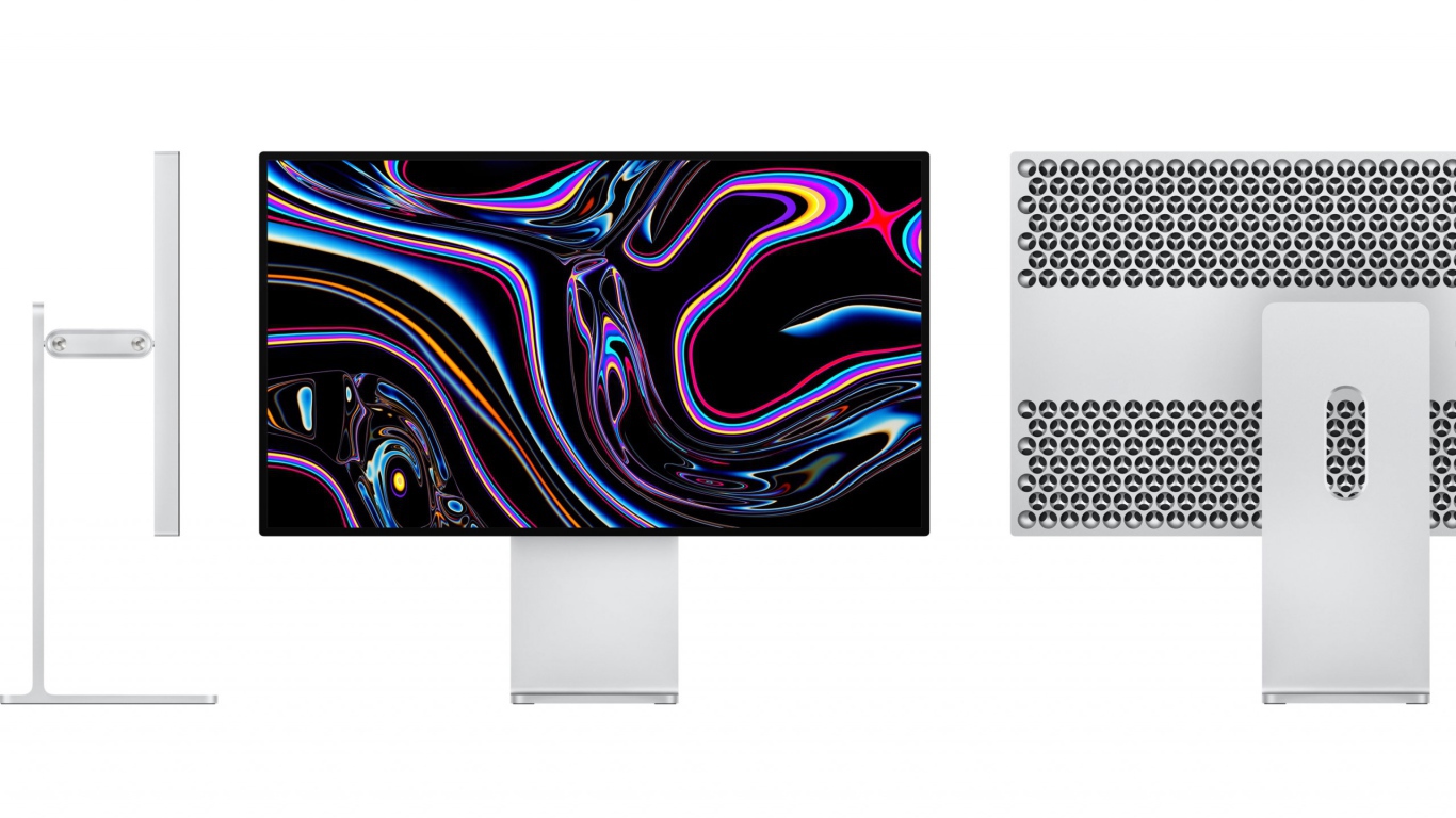 Apple Pro Display Xdr Monitor 2019 On A White Background Desktop