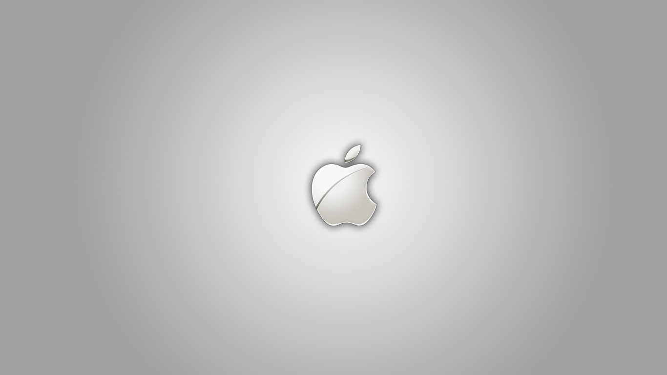 Значок Apple на сером фоне