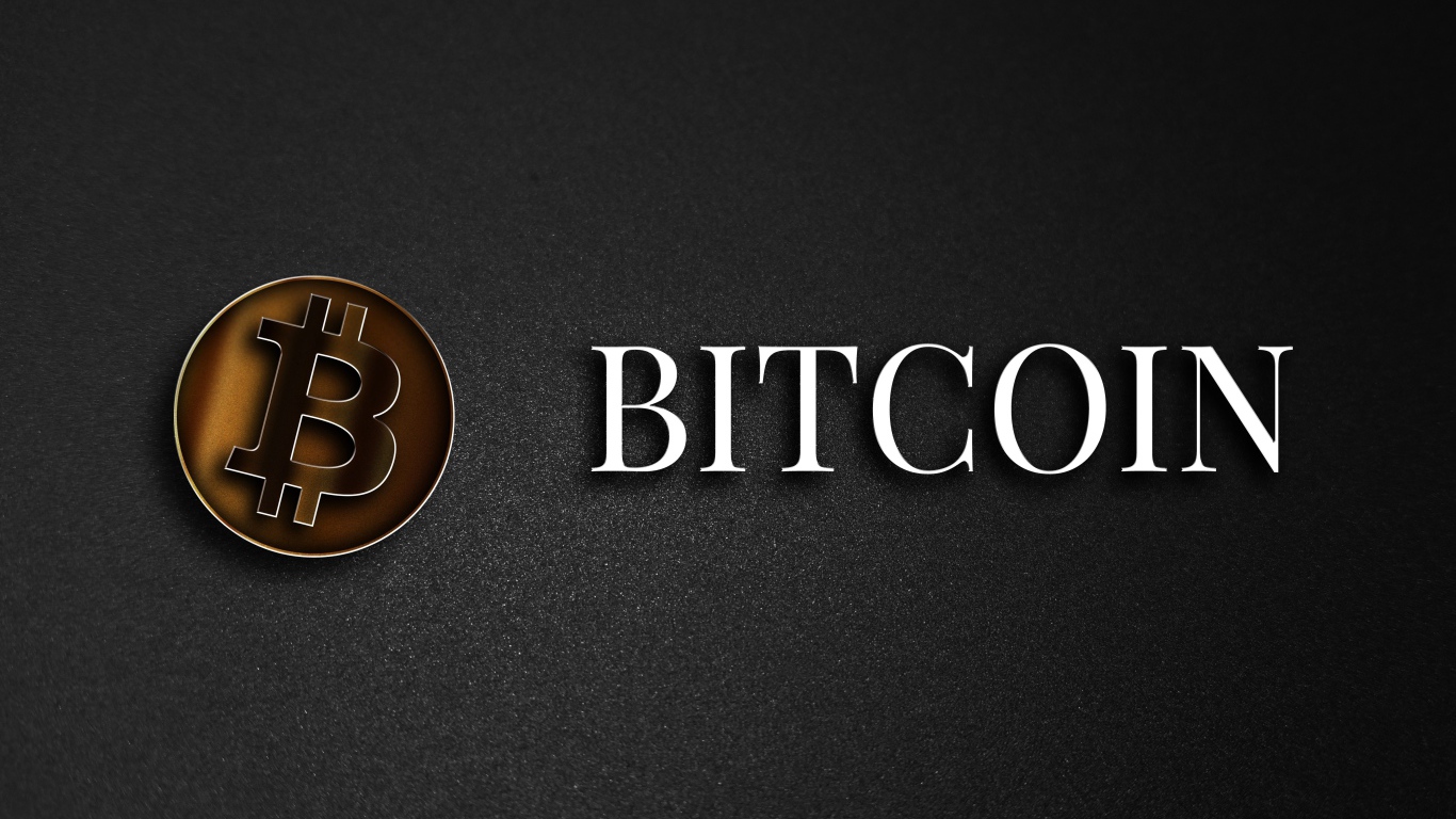 Inscription Bitcoin on a gray background