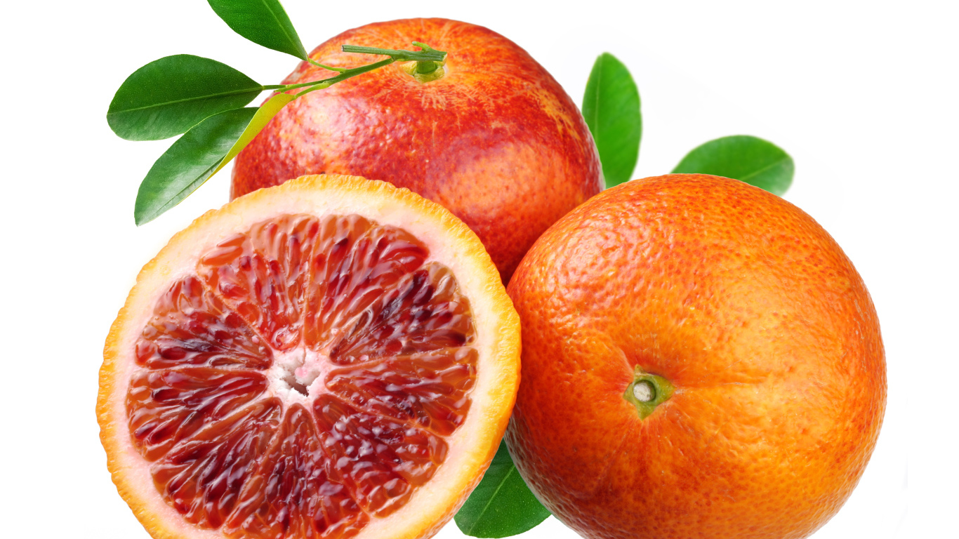 Красивые оранжевый грейпфруты на белом фоне