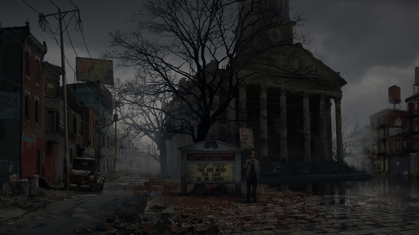 Скриншот компьютерной игры The Sinking City, 2019 года