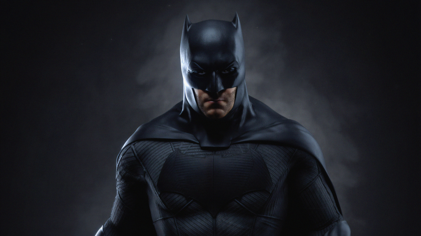Batman on black background close-up