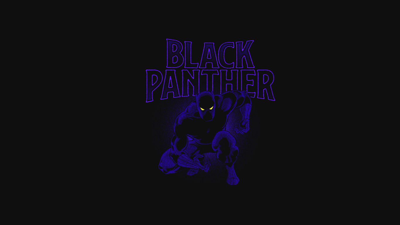 Постер фильма Черная пантера на черном фоне