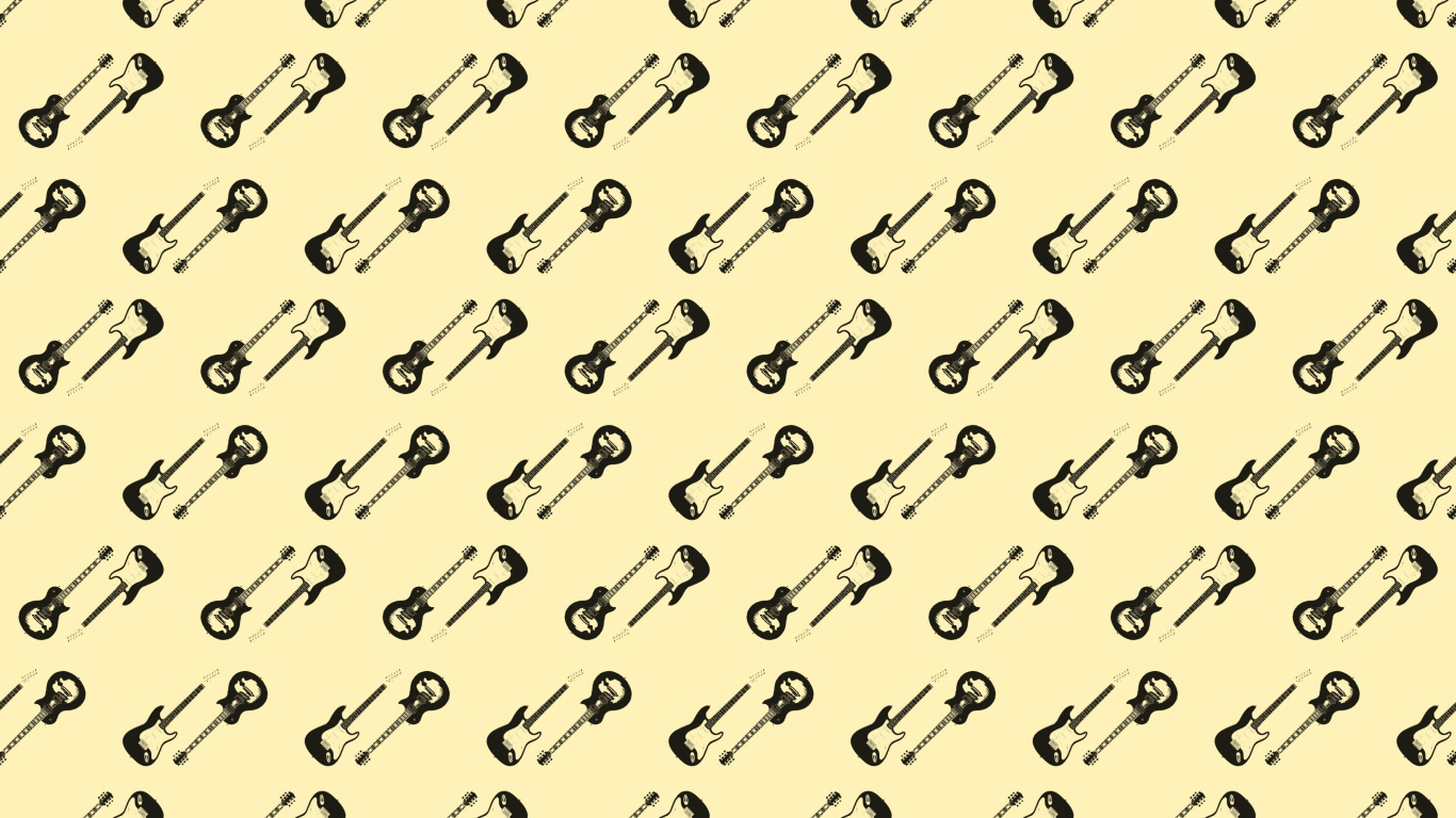 Много электрический гитар на бежевом фоне