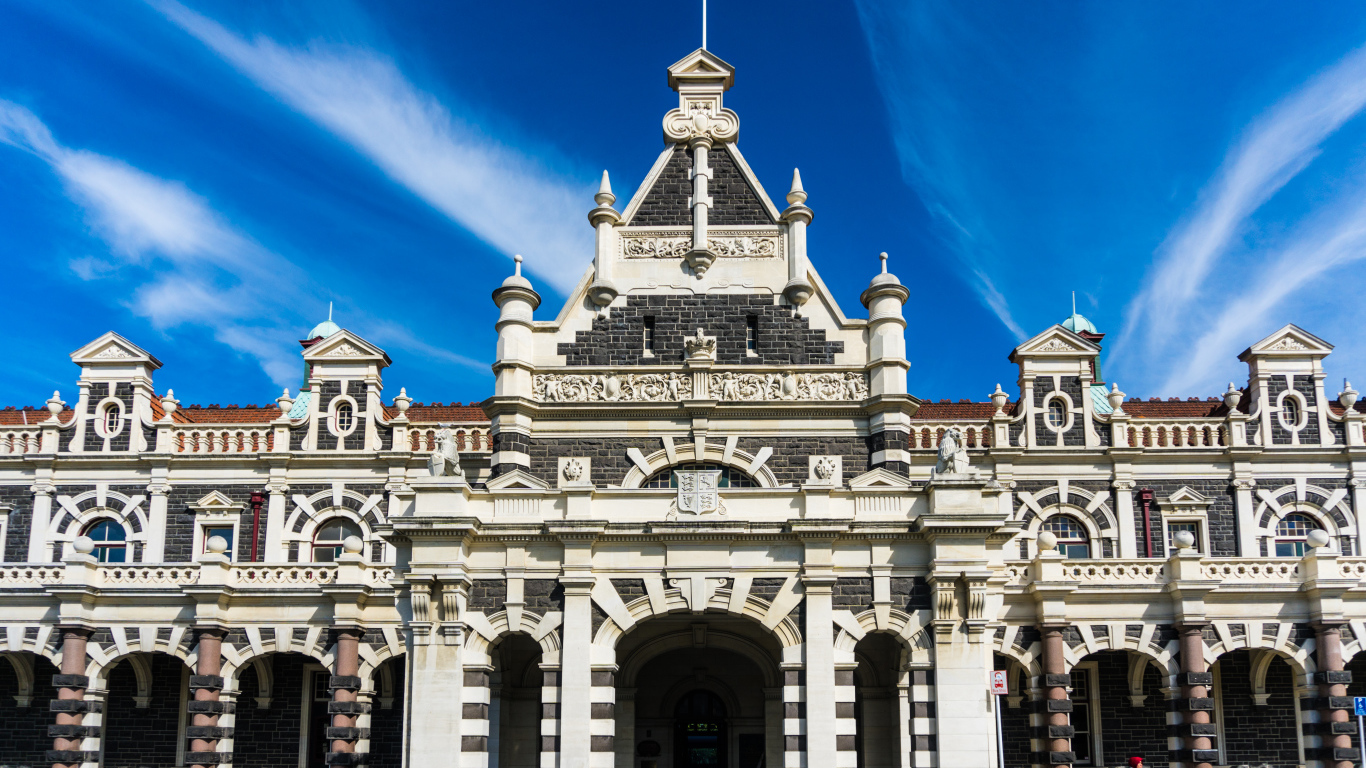 Железнодорожная станция в городе Данидин, Новая Зеландия